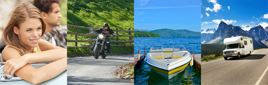 commercial auto, motorcycle, boat, and RV