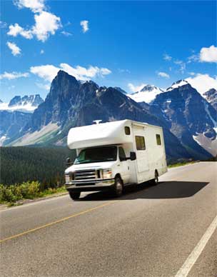 rv in mountains